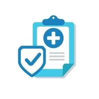 Health insurance icon with flat style isolated on white background vector