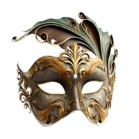 3d vattenfärg gyllene barazil karneval mask png