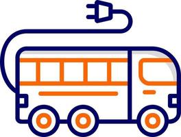 icono de vector de bus electrico