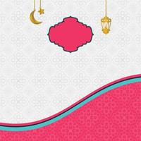 islamic day sale poster template with free space for text. It has mandala ornaments, lanterns, moon and stars. Design for banners, greeting cards, social media and web. vector