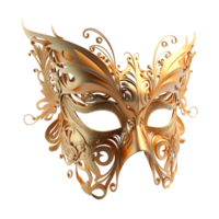 3d aquarelle d'or barazil carnaval masque png