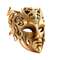 3d waterverf gouden barazil carnaval masker png
