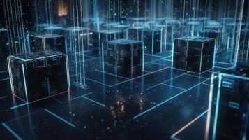 Futuristic technological background3D rendering,3D rendering of abstract technology concept. Futuristic cyberspace background,Abstract 3d rendering of data processing. Futuristic technol photo