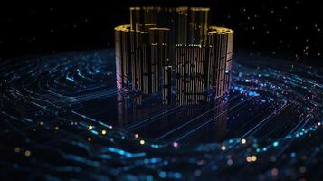 Futuristic technological background3D rendering,3D rendering of abstract technology concept. Futuristic cyberspace background,Abstract 3d rendering of data processing. Futuristic technol photo