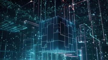 Futuristic technological background3D rendering,3D rendering of abstract technology concept. Futuristic cyberspace background,Abstract 3d rendering of data processing. Futuristic technol photo