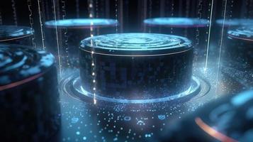 Futuristic technological background3D rendering,3D rendering of abstract technology concept. Futuristic cyberspace background,Abstract 3d rendering of data processing. Futuristic technol photo