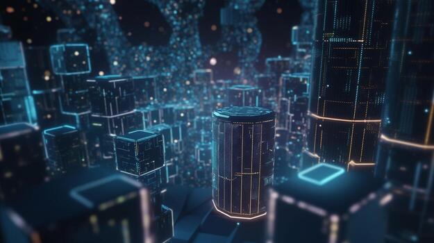 Futuristic technological background3D rendering,3D rendering of abstract technology concept. Futuristic cyberspace background,Abstract 3d rendering of data processing. Futuristic technol photo