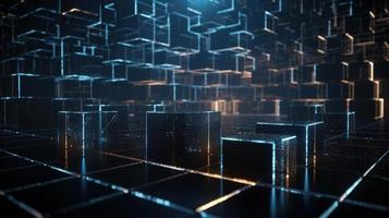 Futuristic technological background3D rendering,3D rendering of abstract technology concept. Futuristic cyberspace background,Abstract 3d rendering of data processing. Futuristic technol photo