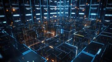 Futuristic technological background3D rendering,3D rendering of abstract technology concept. Futuristic cyberspace background,Abstract 3d rendering of data processing. Futuristic technol photo
