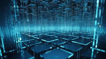 Futuristic technological background3D rendering,3D rendering of abstract technology concept. Futuristic cyberspace background,Abstract 3d rendering of data processing. Futuristic technol photo