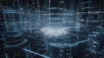 Futuristic technological background3D rendering,3D rendering of abstract technology concept. Futuristic cyberspace background,Abstract 3d rendering of data processing. Futuristic technol photo