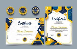 High School Certificate Template vector