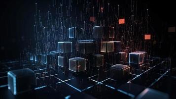 Futuristic technological background3D rendering,3D rendering of abstract technology concept. Futuristic cyberspace background,Abstract 3d rendering of data processing. Futuristic technol photo