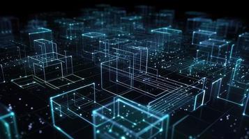 Futuristic technological background3D rendering,3D rendering of abstract technology concept. Futuristic cyberspace background,Abstract 3d rendering of data processing. Futuristic technol photo