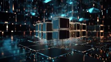 Futuristic technological background3D rendering,3D rendering of abstract technology concept. Futuristic cyberspace background,Abstract 3d rendering of data processing. Futuristic technol photo