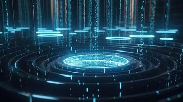 Futuristic technological background3D rendering,3D rendering of abstract technology concept. Futuristic cyberspace background,Abstract 3d rendering of data processing. Futuristic technol photo