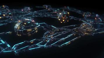 Futuristic technological background3D rendering,3D rendering of abstract technology concept. Futuristic cyberspace background,Abstract 3d rendering of data processing. Futuristic technol photo