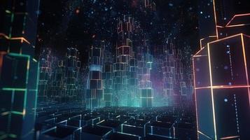 Futuristic technological background3D rendering,3D rendering of abstract technology concept. Futuristic cyberspace background,Abstract 3d rendering of data processing. Futuristic technol photo
