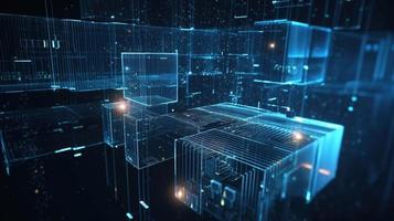 Futuristic technological background3D rendering,3D rendering of abstract technology concept. Futuristic cyberspace background,Abstract 3d rendering of data processing. Futuristic technol photo