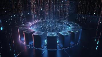Futuristic technological background3D rendering,3D rendering of abstract technology concept. Futuristic cyberspace background,Abstract 3d rendering of data processing. Futuristic technol photo