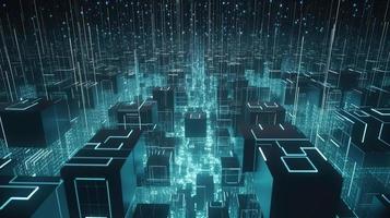 Futuristic technological background3D rendering,3D rendering of abstract technology concept. Futuristic cyberspace background,Abstract 3d rendering of data processing. Futuristic technol photo
