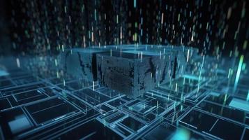 Futuristic technological background3D rendering,3D rendering of abstract technology concept. Futuristic cyberspace background,Abstract 3d rendering of data processing. Futuristic technol photo