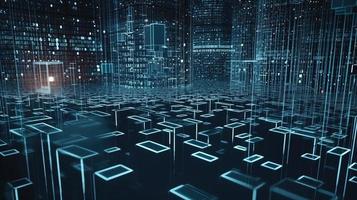 Futuristic technological background3D rendering,3D rendering of abstract technology concept. Futuristic cyberspace background,Abstract 3d rendering of data processing. Futuristic technol photo