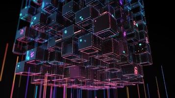 Futuristic technological background3D rendering,3D rendering of abstract technology concept. Futuristic cyberspace background,Abstract 3d rendering of data processing. Futuristic technol photo