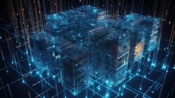Futuristic technological background3D rendering,3D rendering of abstract technology concept. Futuristic cyberspace background,Abstract 3d rendering of data processing. Futuristic technol photo