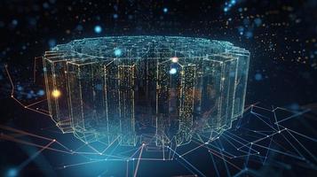 Futuristic technological background3D rendering,3D rendering of abstract technology concept. Futuristic cyberspace background,Abstract 3d rendering of data processing. Futuristic technol photo