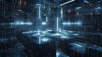 Futuristic technological background3D rendering,3D rendering of abstract technology concept. Futuristic cyberspace background,Abstract 3d rendering of data processing. Futuristic technol photo