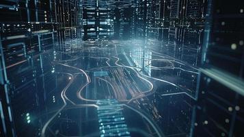 Futuristic technological background3D rendering,3D rendering of abstract technology concept. Futuristic cyberspace background,Abstract 3d rendering of data processing. Futuristic technol photo