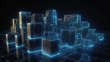 Futuristic technological background3D rendering,3D rendering of abstract technology concept. Futuristic cyberspace background,Abstract 3d rendering of data processing. Futuristic technol photo