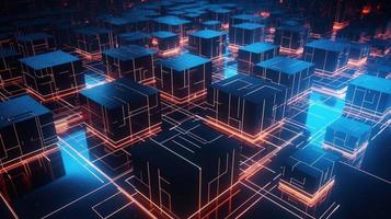 Futuristic technological background3D rendering,3D rendering of abstract technology concept. Futuristic cyberspace background,Abstract 3d rendering of data processing. Futuristic technol photo