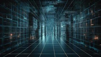 Futuristic technological background3D rendering,3D rendering of abstract technology concept. Futuristic cyberspace background,Abstract 3d rendering of data processing. Futuristic technol photo