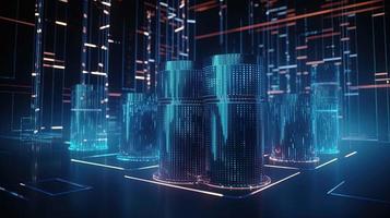 Futuristic technological background3D rendering,3D rendering of abstract technology concept. Futuristic cyberspace background,Abstract 3d rendering of data processing. Futuristic technol photo
