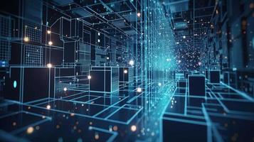 Futuristic technological background3D rendering,3D rendering of abstract technology concept. Futuristic cyberspace background,Abstract 3d rendering of data processing. Futuristic technol photo