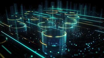 Futuristic technological background3D rendering,3D rendering of abstract technology concept. Futuristic cyberspace background,Abstract 3d rendering of data processing. Futuristic technol photo