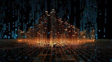 Futuristic technological background3D rendering,3D rendering of abstract technology concept. Futuristic cyberspace background,Abstract 3d rendering of data processing. Futuristic technol photo