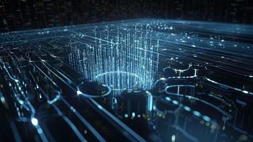 Futuristic technological background3D rendering,3D rendering of abstract technology concept. Futuristic cyberspace background,Abstract 3d rendering of data processing. Futuristic technol photo