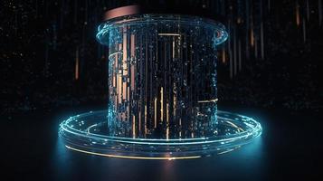 Futuristic technological background3D rendering,3D rendering of abstract technology concept. Futuristic cyberspace background,Abstract 3d rendering of data processing. Futuristic technol photo