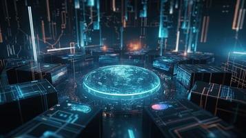 Futuristic technological background3D rendering,3D rendering of abstract technology concept. Futuristic cyberspace background,Abstract 3d rendering of data processing. Futuristic technol photo