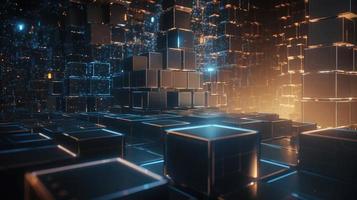 Futuristic technological background3D rendering,3D rendering of abstract technology concept. Futuristic cyberspace background,Abstract 3d rendering of data processing. Futuristic technol photo