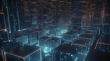 Futuristic technological background3D rendering,3D rendering of abstract technology concept. Futuristic cyberspace background,Abstract 3d rendering of data processing. Futuristic technol photo