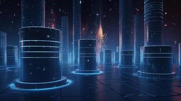 Futuristic technological background3D rendering,3D rendering of abstract technology concept. Futuristic cyberspace background,Abstract 3d rendering of data processing. Futuristic technol photo
