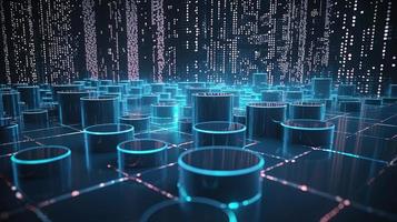 Futuristic technological background3D rendering,3D rendering of abstract technology concept. Futuristic cyberspace background,Abstract 3d rendering of data processing. Futuristic technol photo