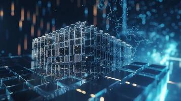 Futuristic technological background3D rendering,3D rendering of abstract technology concept. Futuristic cyberspace background,Abstract 3d rendering of data processing. Futuristic technol photo