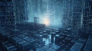Futuristic technological background3D rendering,3D rendering of abstract technology concept. Futuristic cyberspace background,Abstract 3d rendering of data processing. Futuristic technol photo