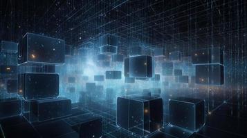 Futuristic technological background3D rendering,3D rendering of abstract technology concept. Futuristic cyberspace background,Abstract 3d rendering of data processing. Futuristic technol photo