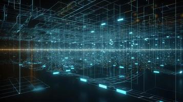 Futuristic technological background3D rendering,3D rendering of abstract technology concept. Futuristic cyberspace background,Abstract 3d rendering of data processing. Futuristic technol photo